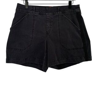 Spanx Women’s Dark Grey Denim Large Pull On Shorts Summer Casual Comfy